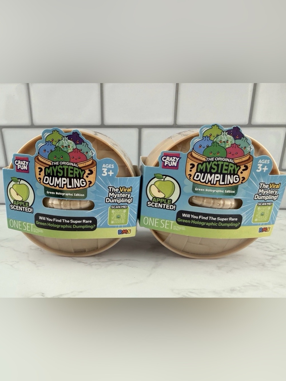 VIRAL RMS Mystery Dumpling Green Holographic Apple Scented Lot Of 2